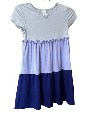 Colorblock Tiered Knit Dress For Girls Size Medium (7/8) By Members Mark